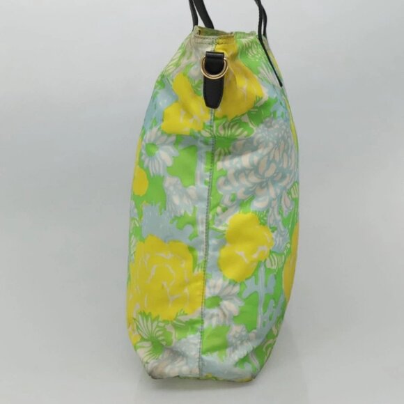 PRADA Tote Bag Nylon Yellow Gold Auth EC197 - Picture 4 of 16